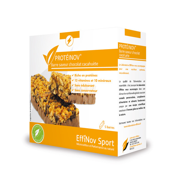 PROTEINOV&reg; Chocolat Cacahu&egrave;te - 5 Barres